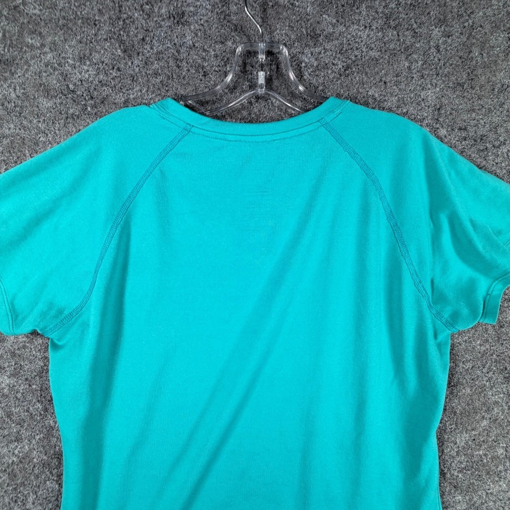 The North Face Reaxion Amp V-Neck T-Shirt Womens L Teal Blue Everyday Comfort - Picture 9 of 16
